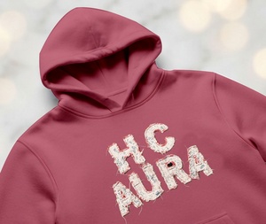 Top Quality Top Selling Sustainable Mat Pink Color Custom Chenille Embroidery Logo Patch Professional Premium Quality <b>Hoodies</b> - Product Image 5