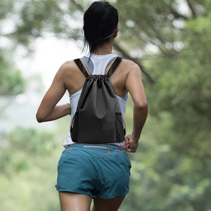 Sac à dos à cordon personnalisé avec logo, imperméable, pour le sport, la gym, léger, en polyester, sac de voyage à cordon, promotionnel - Product Image 5
