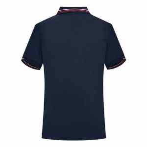 Polo Deportivo para Hombre, Tricolor, con Detalles en Contraste, 2026, Manga Corta, Corte Entallado, Azul Marino y Blanco, Prenda Deportiva Profesional - Product Image 4