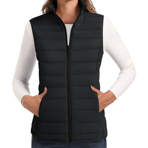 Chaleco acolchado con capucha y efecto lavado, Chaqueta de mujer Primavera 2026, Chaleco acolchado informal para mujer, Chaqueta bomber de burbujas en oferta - Product Image 6