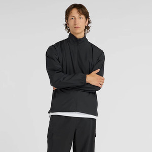 Vestes coupe-vent pour hommes, logo personnalisé OEM en gros, fermeture éclair noire, tissu nylon léger et respirant, imperméable. - Product Image 2