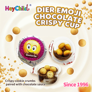 Chocolate al por mayor personalizado con etiqueta privada, mini tazas de chocolate con centro crujiente, textura de chocolate suave, paquetes portátiles, dulce, OEM - Product Image 3
