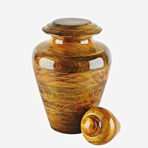 Urne funéraire décorative en bois de frêne, conteneur commémoratif avec finition artisanale lisse et élégance durable - Product Image 3
