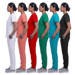 Custom Logo Breathable Nursing <b>Scrubs</b> Set Woven Hospital Uniforms for Men Women for Dental Salon Beauty Nurse Work <b>Clothes</b> - Product Image 5