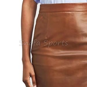 Jupe en cuir abordable pour femme, en coton, décontractée, tendance, tenue d'hiver, longue, élégante, pour l'extérieur, de haute qualité, vente en gros, best-seller - Product Image 6
