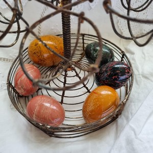 Metal Egg Holder <b>Basket</b> for Refrigerator & Countertop Storage, <b>Large</b> Capacity - Product Image 3