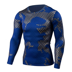 <b>Mens</b> <b>Compression</b> Shirt Long Sleeve Sports Base Layer Quick Dry Athletic T Shirt Gym Workout Running Training Top Breathable Fit - Product Image 3
