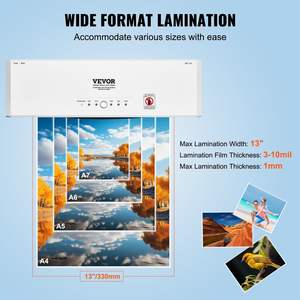 Laminadora de 4 rodillos de 13 pulgadas, máquina térmica de calentamiento rápido en frío/caliente, laminación rápida para películas de 3 mil para el hogar, la Oficina y la escuela - Product Image 5