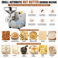 Petite machine automatique pour broyer les noix et fabriquer de la pâte d'amande et de la pâte d'arachide, machine à collation