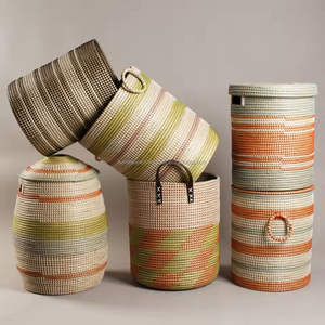 Panier de jardinière en jonc de mer fait à la main écologique pour le stockage intérieur Bac organisateur décoratif du Vietnam - Product Image 2