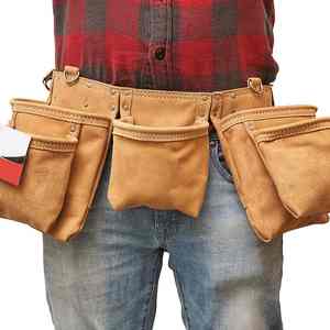 100% Genuine Leather <b>Tool</b> <b>Bag</b> For Sale Heavy Duty Solid Color Customized Logo Factory Wholesale Price - Product Image 1