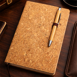 Agenda/Diario de Corcho A5 Pro, Organizador/Planificador de 192 Páginas, Cubierta de Corcho, Portaplumas, Ecológico, Profesional, Encuadernación Perfecta, Papel Rayado, Protección UV - Product Image 1
