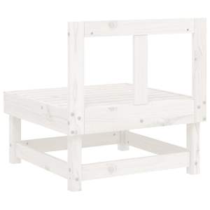 Sofá Modular de Jardín de Madera de Pino Sólido Blanco, Tamaño Mediano, con Excelente Durabilidad - Product Image 5