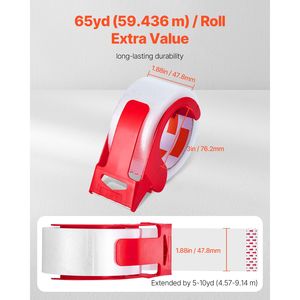 Nastro Adesivo Trasparente Resistente da 3 Pollici, 6 Rotoli, 1,88 Pollici x 65 Iarde, 2,7 Mil, con Dispenser per Imballaggio - Product Image 1