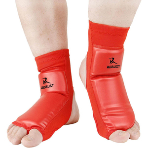 Protège-pieds de Taekwondo en cuir écologique, légers, avec doublure en néoprène, structure de base, sensation intérieure douce, conception facile à ajuster pour - Product Image 1