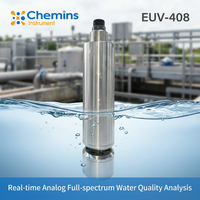 Sonde optique d'analyse de l'eau à faible consommation d'énergie Chemins, protection IP68, coque de capteur en acier inoxydable 316L, pour rivières et lacs, 12-24VDC