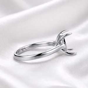 925 Sterling <b>Silver</b> 9x7mm Cushion <b>Ring</b> Blank Prong Setting Semi Mount Gold Plated <b>Solitaire</b> Gemstone <b>Ring</b> Base - Product Image 6