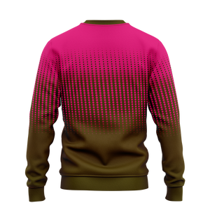 <b>Mens</b> <b>Pink</b> Olive Gradient Basketball Crew Neck <b>Sweatshirt</b> Custom Logo Graphic Pullover Long Sleeve Team Training Bulk Winter Tops - Product Image 2