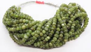 Perles brutes de Vessonite naturelle, pépites de 6-7 mm, perles de Vessonite lissées, perles de Vessonite vertes pour la création de bijoux - Product Image 6