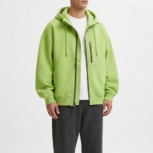 Sweat à capuche zippé en molleton de coton épais pour homme, coupe ample, doux et chaud, style urbain, séchage rapide, le plus vendu - Product Image 6