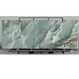 Baldosa de Porcelana de Gran Formato en Gris Verde de Lujo, con Aspecto de Mármol, Baldosa de Cerámica de Gran Tamaño para Paredes y Pisos - Product Image 1