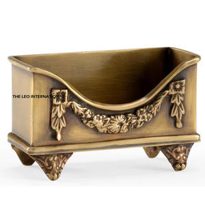 Support de cartes verticales semi-circulaire martelé, présentoir de cartes de visite de bureau haut de gamme, organisateur de bureau et de tiroir - Product Image 3