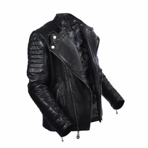 Chaqueta de Cuero para Hombre, Diseño Moderno, de Última Moda, Color Sólido, Cierre de Cremallera, Corte Ajustado, Resistente al Viento, Ecológica - Product Image 2