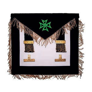 Delantales de la Gran Logia de Malta para Hermanos Maestros, Regalia Masónica con Bordado Plateado, según el Reglamento de Malta, para el Muy Reverendísimo Maestro de la Primera Mano Derecha - Product Image 4