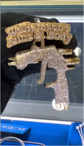 CONCEPTION Colgante Hip Hop Personalizado con Nombre de Arma, Letra y Piedra de Moissanita VVS, de Plata de Ley S925, con Incrustaciones de Piedras, Joyería Certificada GRA - Product Image 2