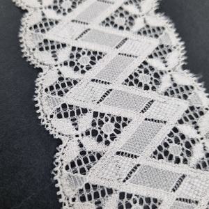 Tela de Encaje Elástica con Diseño de Chevron, 6 cm de Ancho, Ligera, de Spandex/Nylon, para Lencería, Ropa Interior, Decoración - Product Image 3