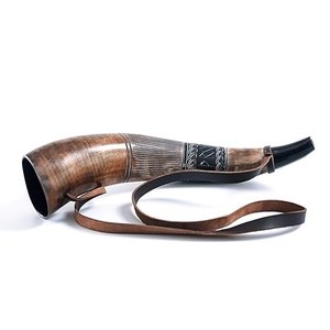 Authentic High Quality Polished Viking Drinking Horn Animal Style for Mead Ale Cosplay Events Handcrafted Buffalo Horn - Product Image 1