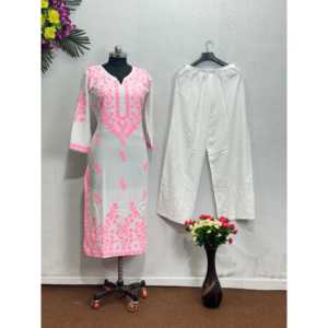 Conjunto Elegante de Top y Pantalón Plazzo con Bordado para Mujer - Product Image 1