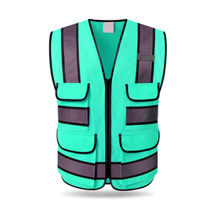 New Reflective Safety <b>Vest</b> With Pockets And Adjustable Straps For Construction Sites Custom Logo Safety <b>Vest</b> for Unisex - Product Image 4