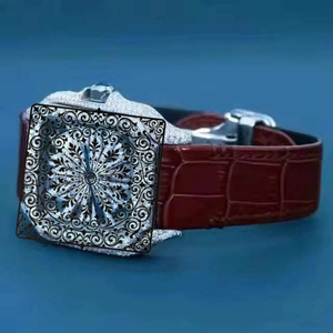Reloj Unisex Vintage de Cuarzo Dorado con Cronógrafo, Esfera Hueca, Correa de Cuero Analógica, Cierre de Hebilla, 20 mm, Movimiento Citizen, Resistente al Agua 3 BAR - Product Image 1
