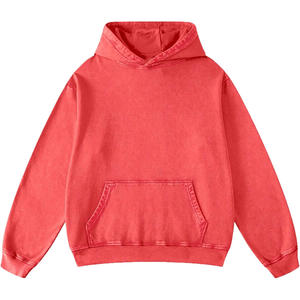 Sweat-shirt à capuche oversize délavé personnalisable en coton doux – Vêtement urbain pour le branding - Product Image 1