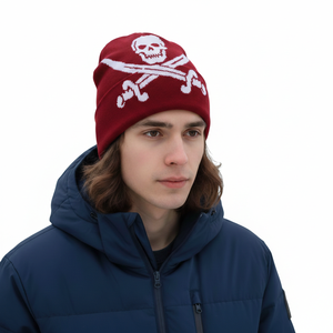 Gorro Personalizado con MOQ Bajo, Bordado 3D, Jacquard, Estilo Y2K Gótico, Sin Puño, para Invierno y Viajes, 100% Acrílico, con Logotipo - Product Image 3