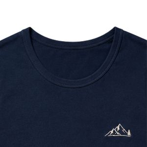 Navy Blue Men Sleeveless Tank <b>Top</b> Minimal Mountain Logo Design Casual Summer <b>Vest</b> Gym Fitness Workout Muscle Shirt Cotton - Product Image 4