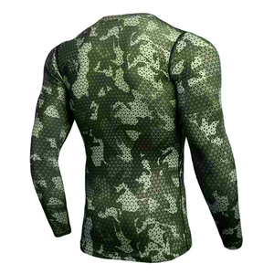 Premium Custom Anti-UV Breathable <b>Rashguard</b> Mens Long Sleeve Compression Fit Gym Training Top Sublimated Quick Dry Rash Guard - Product Image 3