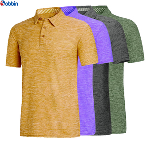 Camisas Polo de Alto Rendimiento para Hombre, Diseño Sólido con Patrón Bordado, Cuello Camisero, Estilo Casual de Negocios, Transpirables - Product Image 1