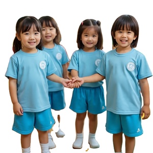 Combinaisons de sport pour garçons en polyester respirant à séchage rapide, uniformes de football d'été, unisexes, couleur et taille personnalisées, de haute qualité - Product Image 1