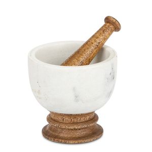 Premium Quality Marble Mortar And Pestle For Grinding Spices Herbs <b>Garlic</b> And Making <b>Fresh</b> Masala - Product Image 5