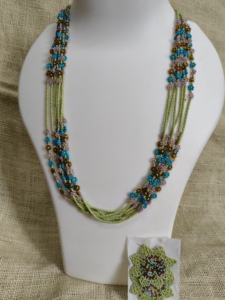 Collar de margaritas bohemio con cuentas de semillas - Set de joyería para regalo de fiesta - Product Image 4