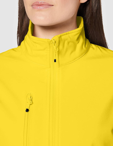 Yellow Women's Breathable Waterproof <b>Zipper</b> <b>Jacket</b> Casual Hooded Regular Sleeve Woolen Knitted Autumn Wear - Product Image 5