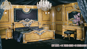 Mobilier de chambre à coucher moderne Royal Maharaja finition dorée ensemble de canapés 7 places sculptés à la main - Product Image 3