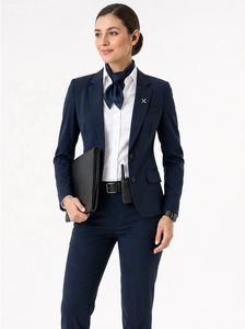 Uniformes d'aviation personnalisés à manches longues pour pilotes et personnel de cabine | Fabricant OEM | Uniforme de Superviseur d'Information au Terminal de l'Aéroport pour Femmes - Product Image 2