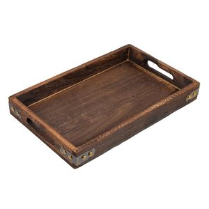 La construcción de madera maciza de primera calidad garantiza durabilidad, resistencia y larga duración. Bandeja de madera para servir de 30 cm x 20 cm x 4 cm. - Product Image 3