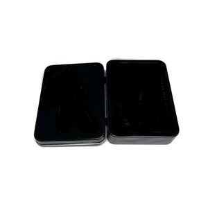 Black Square Tin <b>Box</b> Hinged <b>Metal</b> Gift Packaging Case for Candy Chocolate Craft Candle Custom Logo - Product Image 5