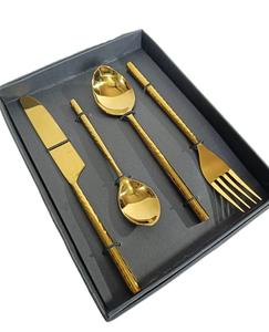 Ensemble de service de luxe en acier inoxydable durable avec finition martelée, comprenant un couteau à gâteau et une spatule, idéal pour les mariages, les hôtels et les banquets. - Product Image 6