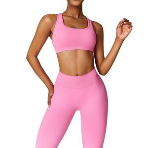 New Latest Style Plus Size Yoga Set for Women 100% Cotton Quick Dry Gym Wear with Solid Color <b>Pattern</b>-Price - Product Image 3