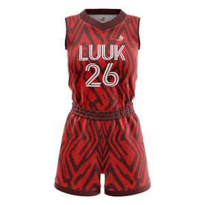Maillot et short de basketball personnalisés pour femmes, tenue d'équipe, impression par sublimation, respirant, performance athlétique, fournisseur OEM - Product Image 2